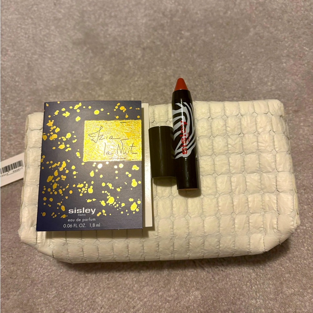 Sisley Lip Twist in color 15 Nut Izia la Nuit Makeup Bag